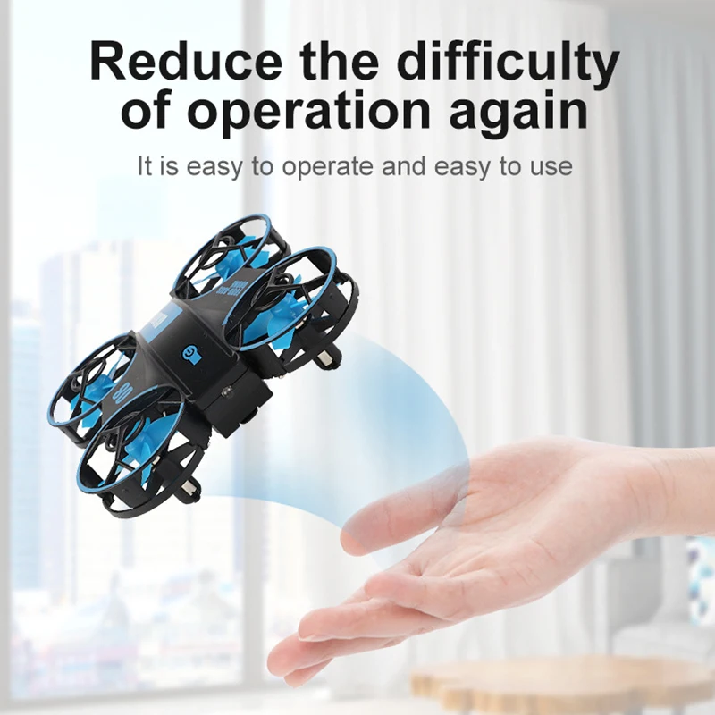 RH821 Mini RC Drone Headless Drones Mini RC Quadrocopter One Key Land Auto Hovering 3 Batteries Helicopter Flysky Kids Toy Gift