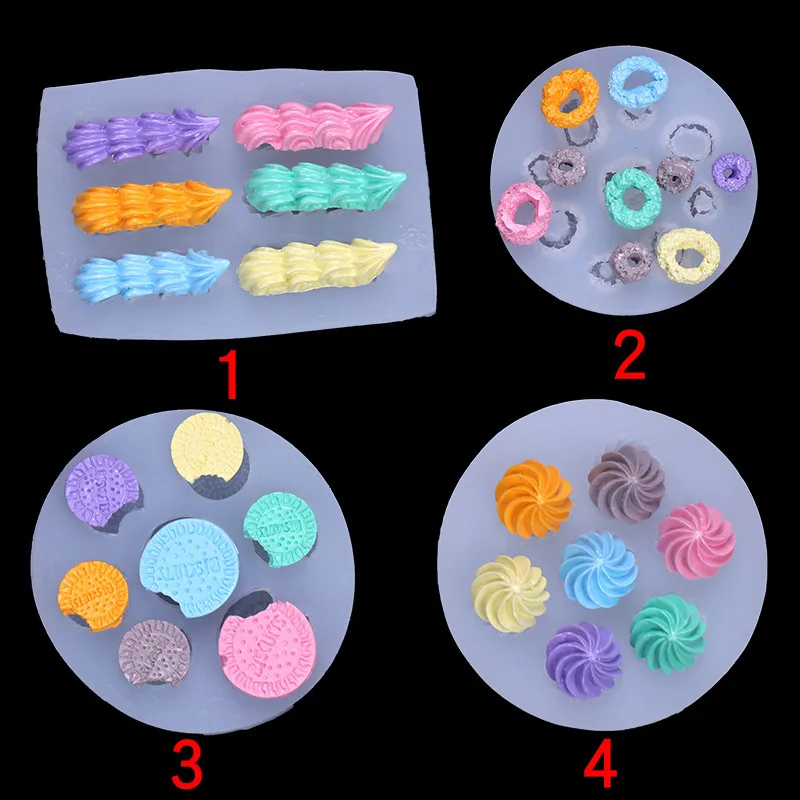 

DIY Mini Donuts Cream Granule Biscuit Silicone Mold Fondant Cake Plaster Cream Bar Food Play Children Party Decoration Tools