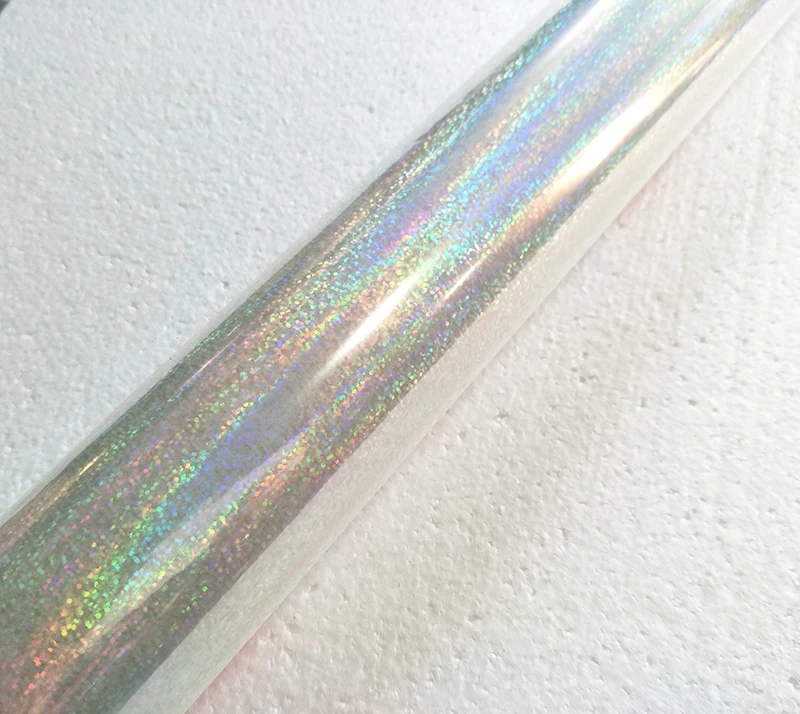 Голографическая фольга прозрачная кристаллическая точечная штамповочная