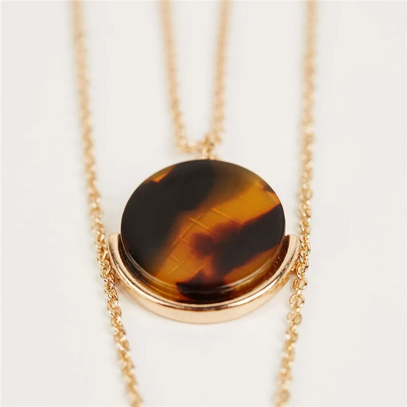 Модный бренд драгоценный камень большой чокер кулон ожерелья для женщин Винтаж