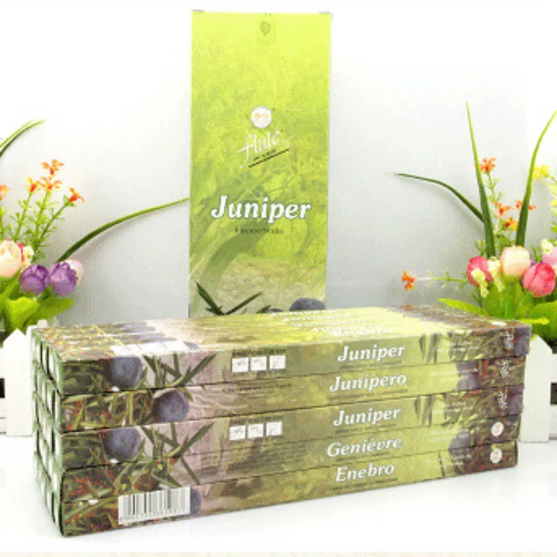 Juniper Флейта 200 палочки/коробка мульти-стиль индийский Ладан палочки аромат палочки ручной работы Домашний Аромат Frank благовония шалфея палочки - Аромат: Juniper