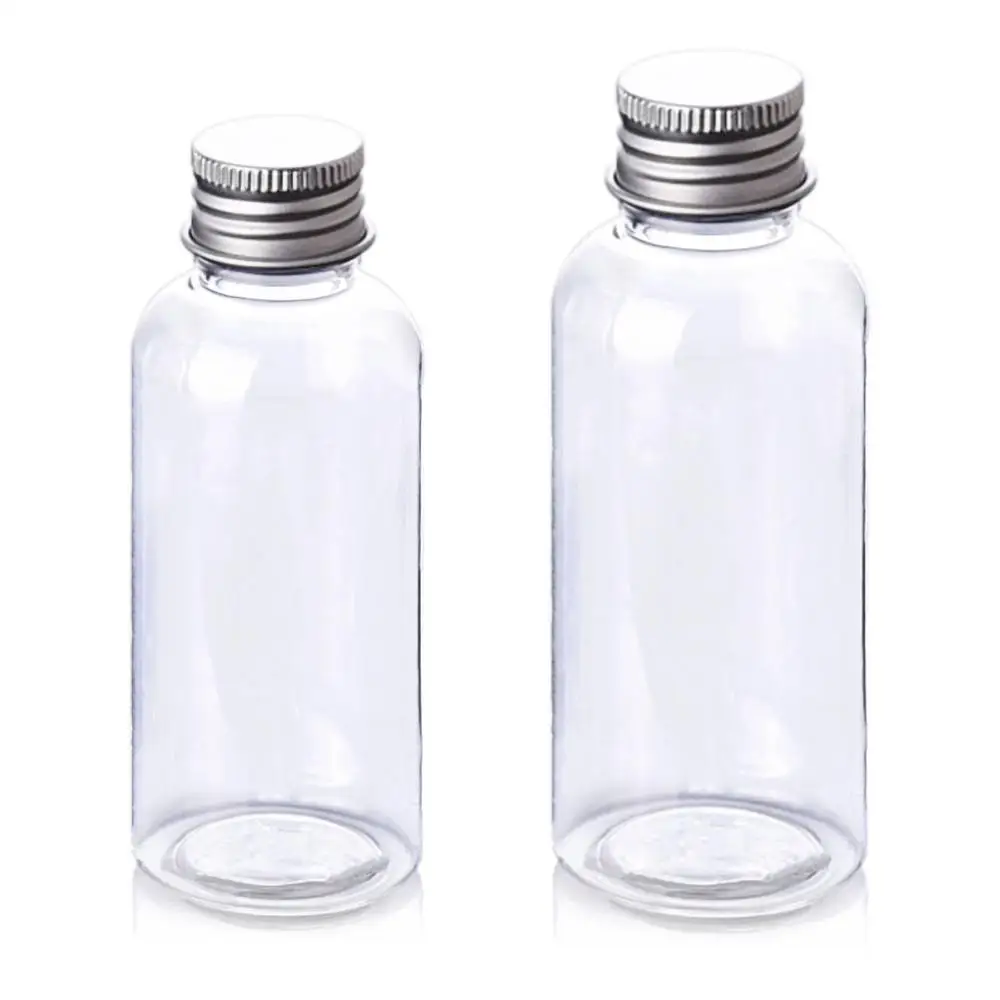 Прозрачная пластиковая пустая бутылка для выдавливания с внутренней пробкой