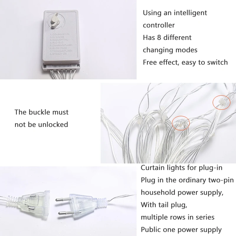 Романтический светодиодный 12 Звездный колокол олень дерево струнный светильник