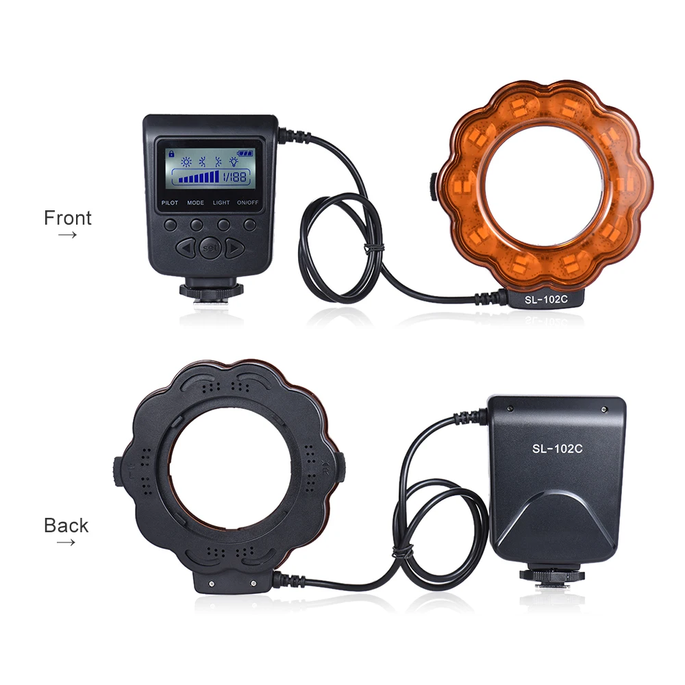 Портативный светодиодный макро кольцевой светильник GN15 заполняющий +