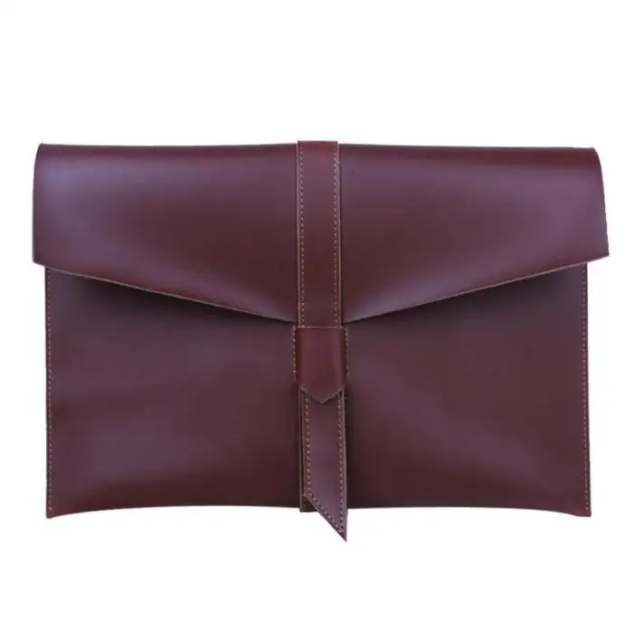 Wine Red Чехол-сумка из натуральной кожи для Macbook Air 13 Pro retina 11 12 13 15, чехол для ноутбука Macbook 13,3 дюймов - Цвет: Wine Red