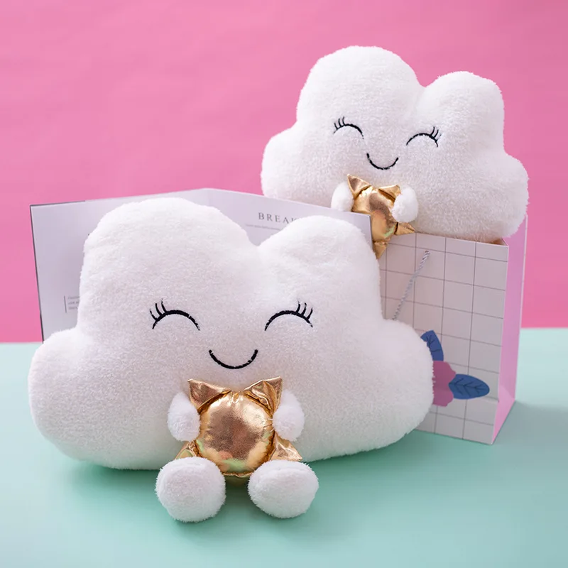 Подушка в скандинавском стиле с радужными облаками удобная детская игрушка