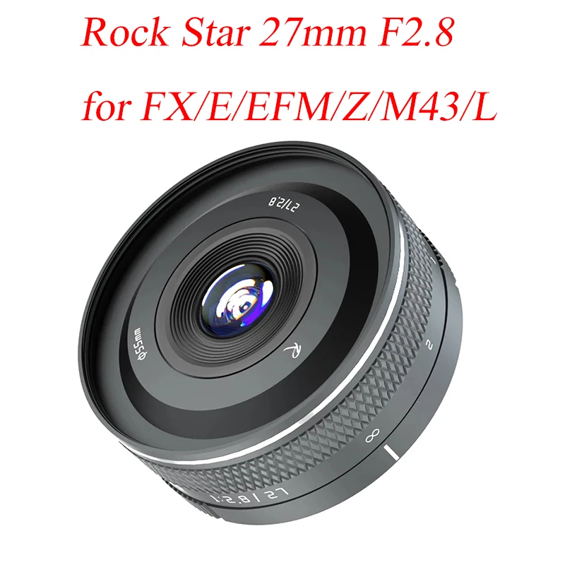 

Объектив RockStar 27 мм F2.8 с большой диафрагмой и фиксированным фокусом для камеры Fuji XF Canon EF-M Sony E Nikon Z Leica L SIGMA M4/3