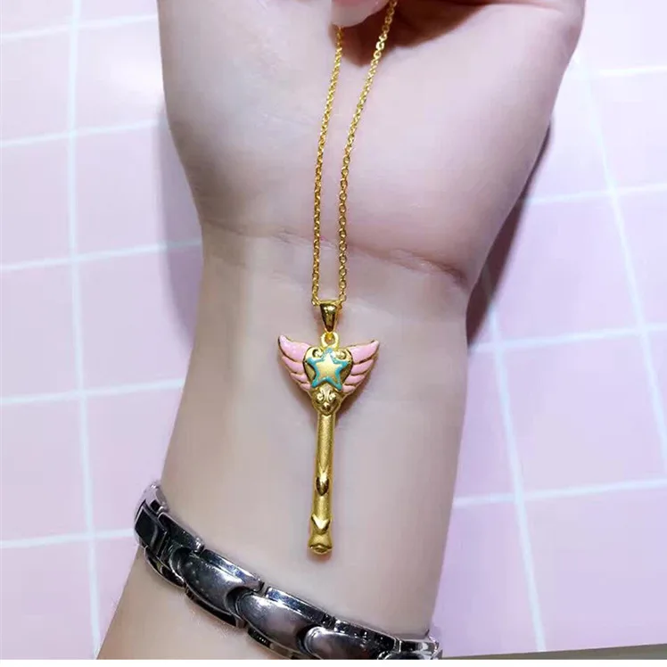 2019 модные розовые красивые девушки Феи бар Вьетнам шакин золотой кулон ожерелья