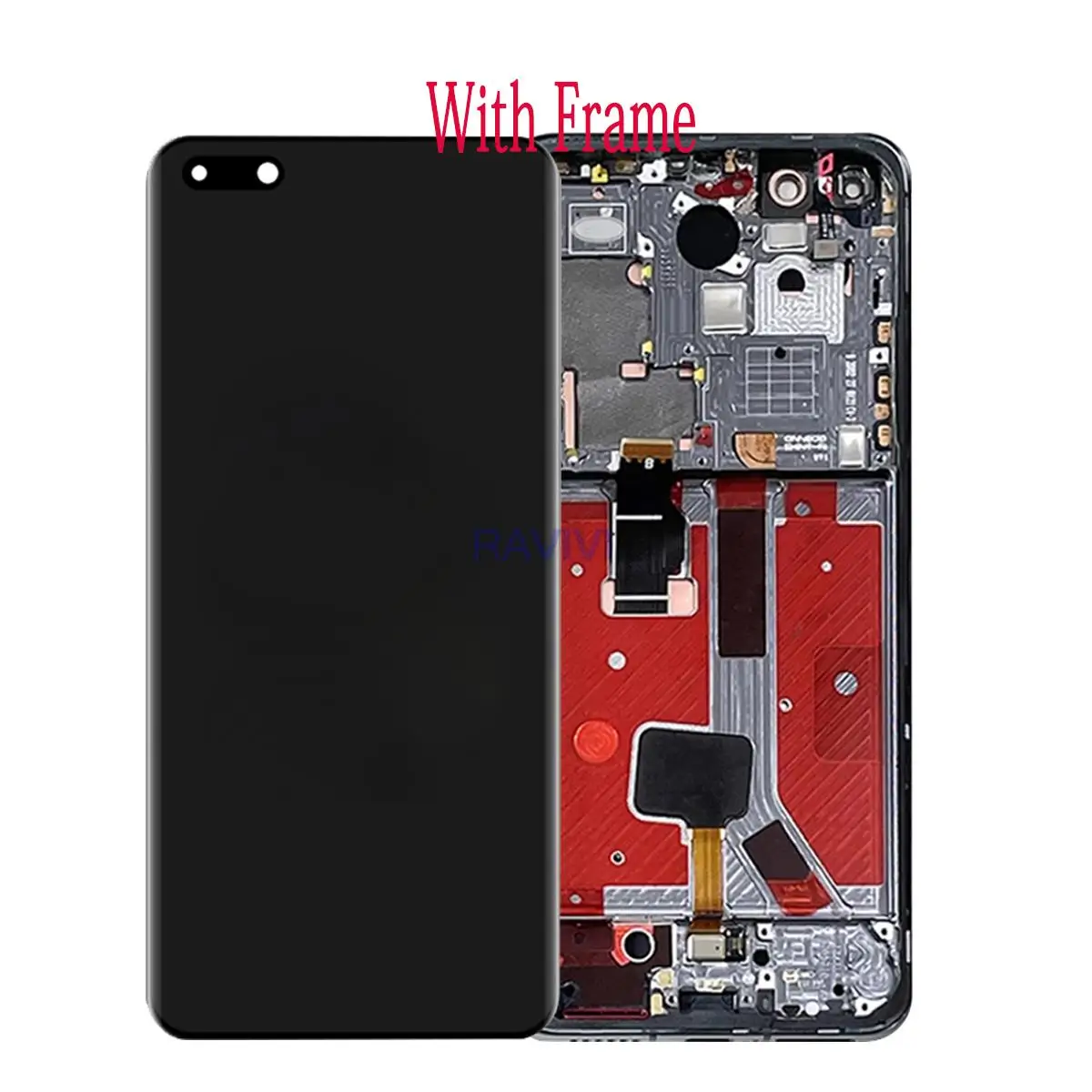 Pantalla LCD AMOLED de 6,58 pulgadas para Huawei P40 Pro, montaje de digitalizador probado, ELS-NX9 de repuesto, ELS-N04-3
