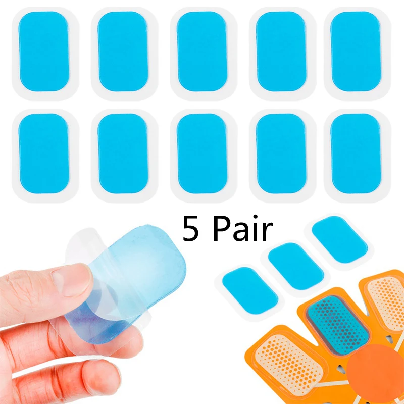 

5/10Pair Replacement Gel Pads For EMS ABS Trainer Weight Loss Abdominal Machine Muscle Fitness Stimulator Exerciser Massage Gel