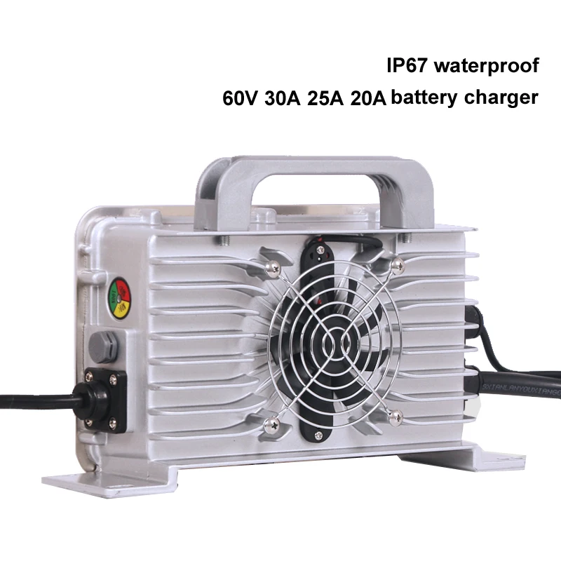 

IP67 waterproof 60V 30A Charger 67.2V 30A 25A 73V 20S 71.4V 25A for 60V lithium ion battery lifepo4 LTO lead acid battery