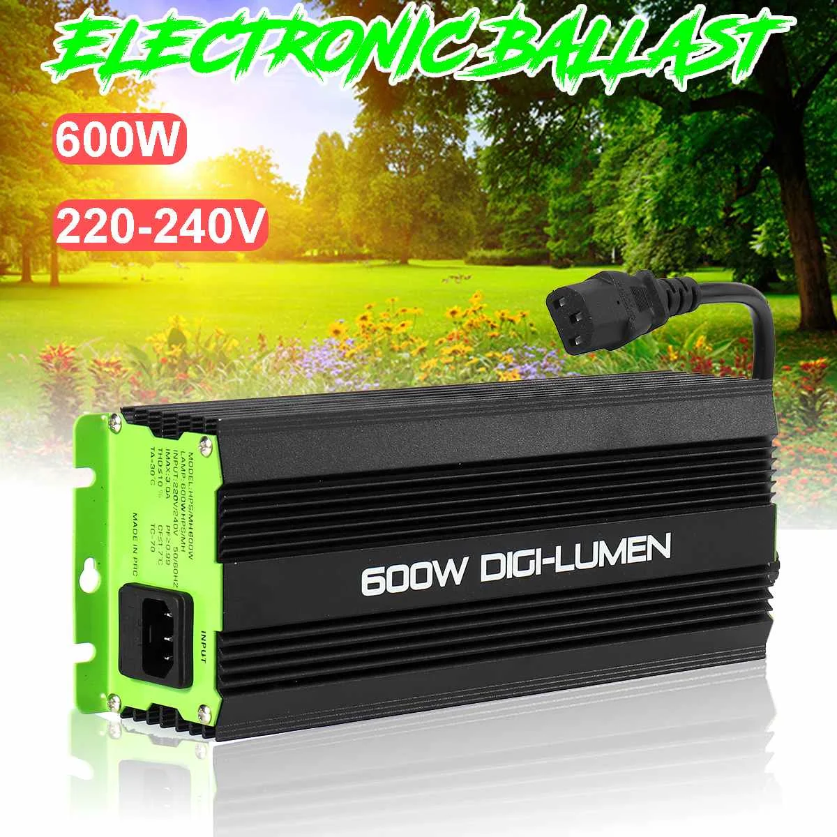

600w EU PLUG Digital Ballasts for Garden Planter Grow Lights HPS MH Bulbs