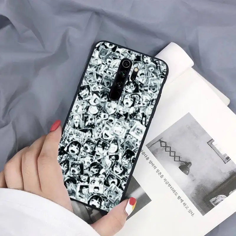 

Japan Anime Comics Girls Faces Phone Case Black Cover For Redmi 7A 4X 5 6 7 8 8A 5Plus GO Note 4/4X 7 K20/Pro Cases