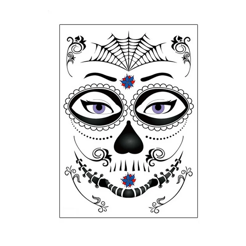 10 шт Хэллоуин водонепроницаемые временные татуировки наклейки Кружева Красота