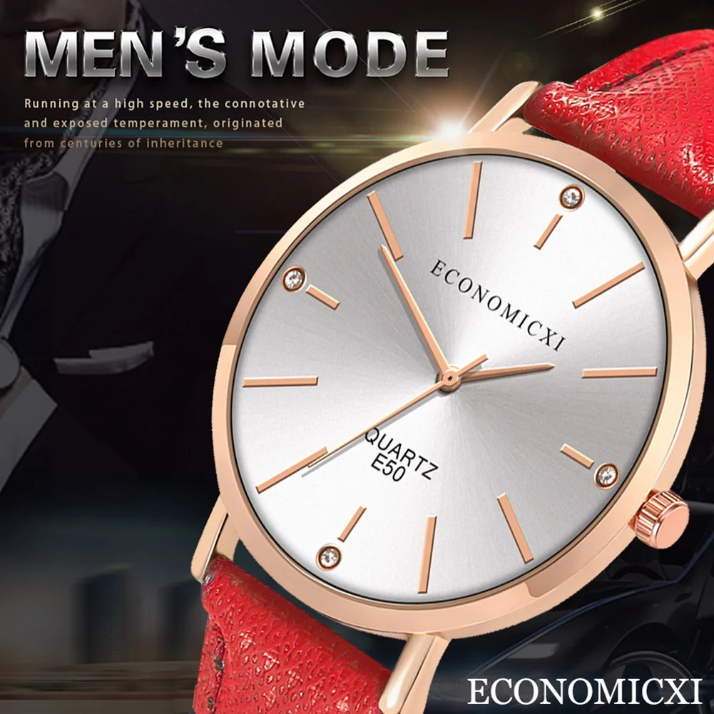 

Newly Ladies Causal Analog Quartz Watch Round Dial with PU Leather Strap Band m99