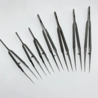 stainless steel ophthalmic micro forceps round handle tweezers 1618cm ophthalmic tweezers dental instruments