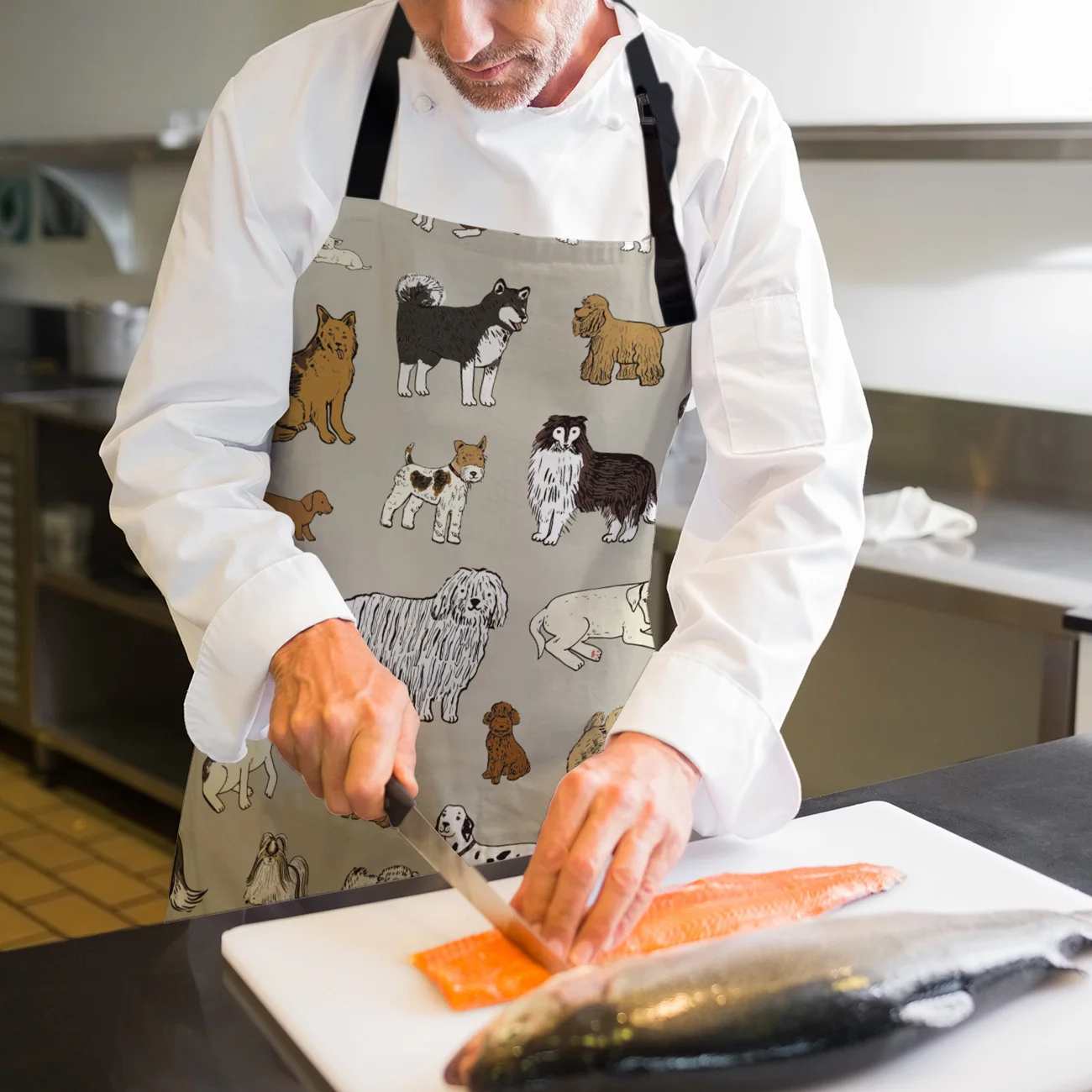 Кухонный Фартук Tophome регулируемые брезентовые фартуки без рукавов с мультяшным