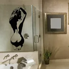 Сексуальная женская обнаженная Наклейка на стекло стену ванная комната мужская пещера пара Свадебная Наклейка на стену спальня виниловый Декор