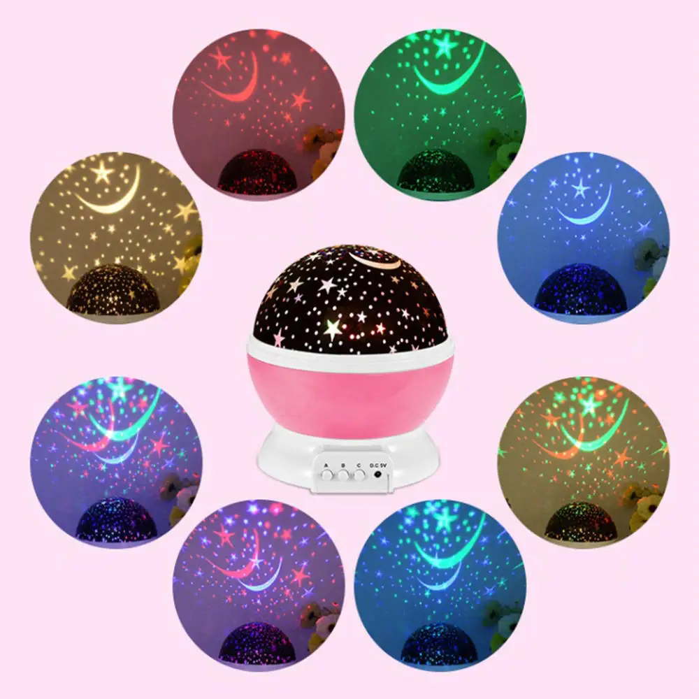 Светодиодный ночник со звездами звездным небом проектор лунная лампа с