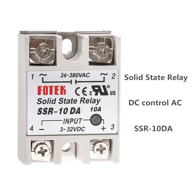 Твердотельное реле DC control AC SSR 10DA 25DA 40DA без пластиковой крышки 3 32V TO 24 380V SSR|Реле| |