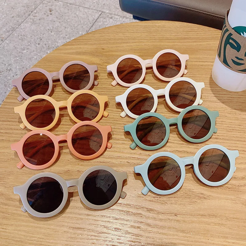 

Children's Colors Cartoon Bear Shape Fashion Round Sunglasses Boys Girls Vintage Sunglasses UV Protection Classic Kids Eyewear