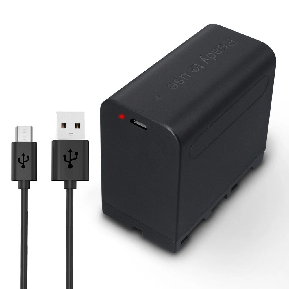 Женская аккумуляторная батарея с USB зарядкой для Sony NP F970 MC1500C L50|Цифровые