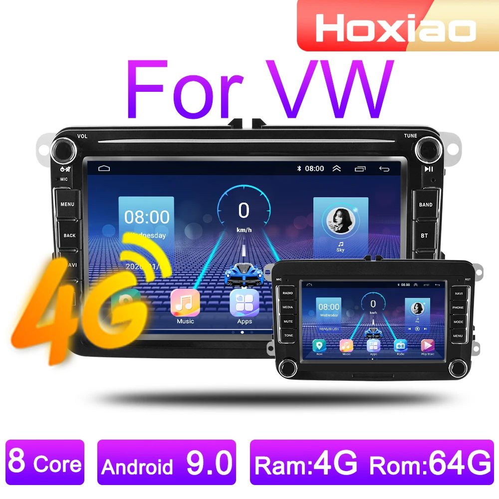 Автомагнитола на Android 10 мультимедийный плеер с GPS Навигатором для