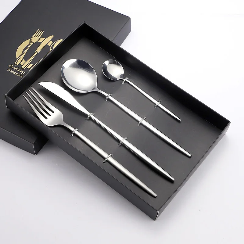 

Stainless Steel Steak Knife, Fork, Spoon, Chopsticks, Four-Piece Set, Portuguese Tableware Gift Set, Customized