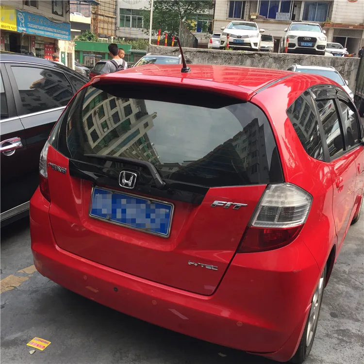 Для Honda Jazz Fit спойлер 2008 2009 2010 2012 2013 ABS Материал крыло автомобиля праймер цвет