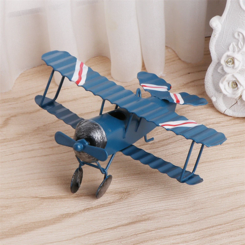 

3Pcs/Set Airplane Model Aircraft Toy Vintage Home Metal Iron Decor Children's day gift