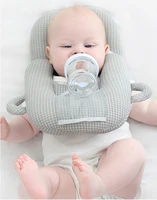 newborn baby infant tencel nursing pillow u shape with fixed feeding bottle bag double ears handle accessory free hands mother