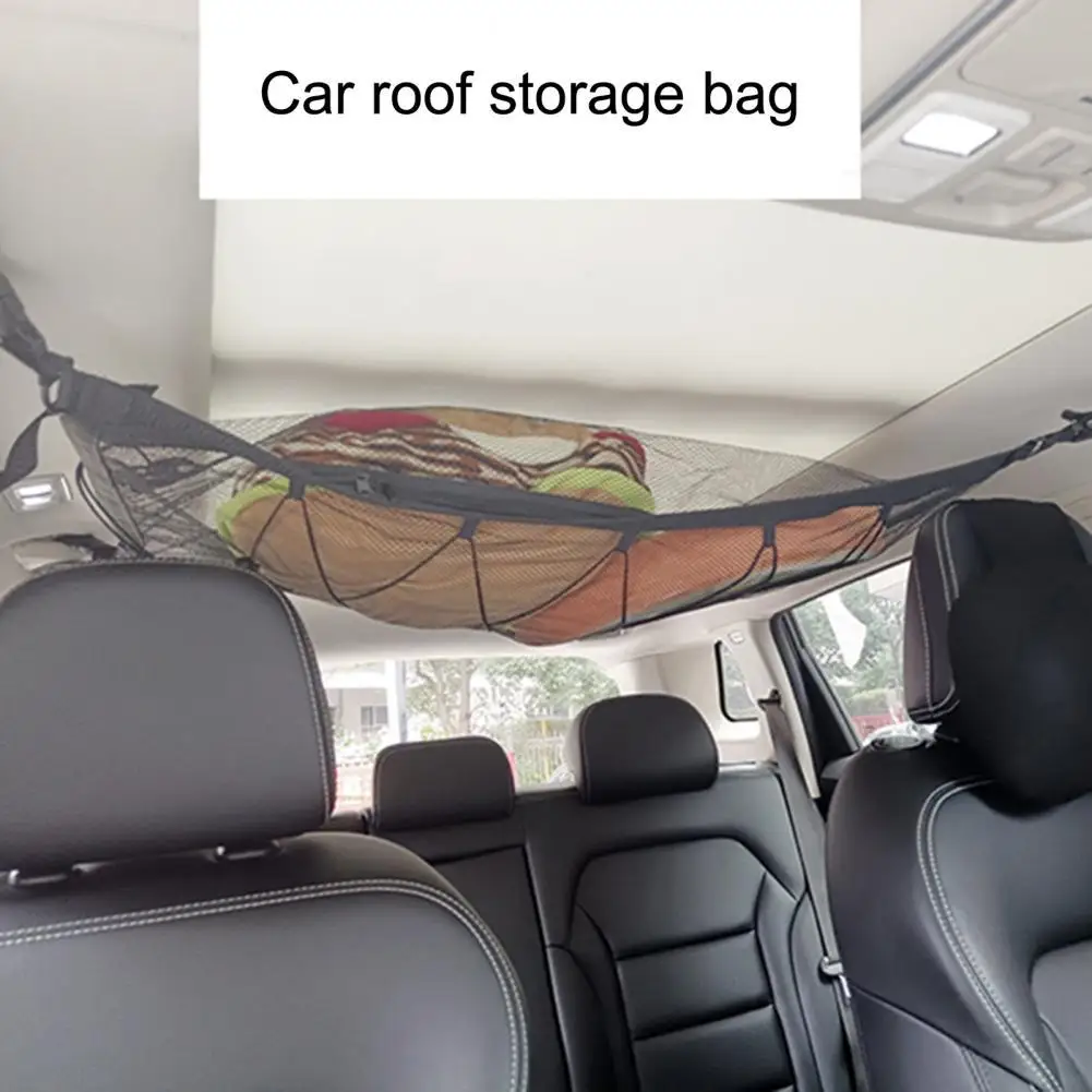 Net Bag Adjustable High Toughness Polyester Zipper Drawstring Ceiling Pocket for Car | Автомобили и мотоциклы