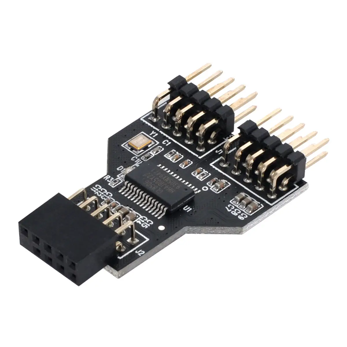 Motherboard 9pin USB 2.0 Header 1 to 2 Female Extension HUB Connector Adapter Port Multilier | Электроника