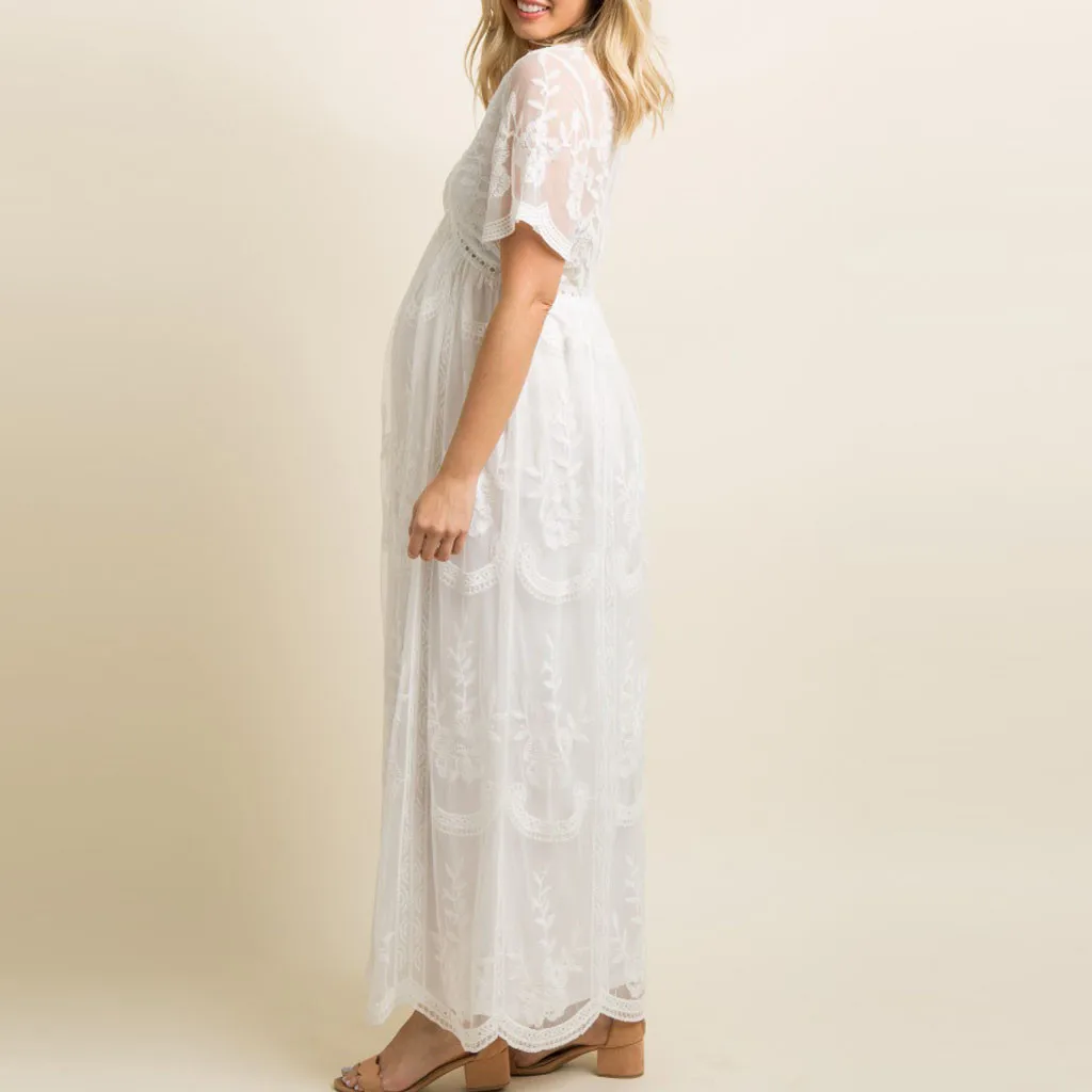 Сексуальный кружевной реквизит SAGACE для фотосъемки беременных с коротким рукавом