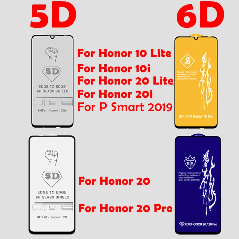 Закаленное стекло для huawei Honor 10 Lite 20 Pro 10i защита для экрана полная защита для huawei P Smart Z Защитное стекло для Honor 10 20 Lite Light Lite Pro 20 10 20i 10i Honor стекло для huawei P смарт