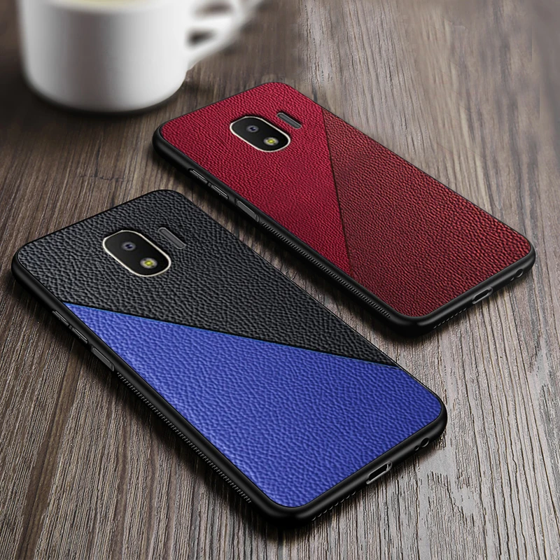 I coque чехол для samsung galaxy J4 Plus prime 2018 персонализированный модный кожаный силиконовый