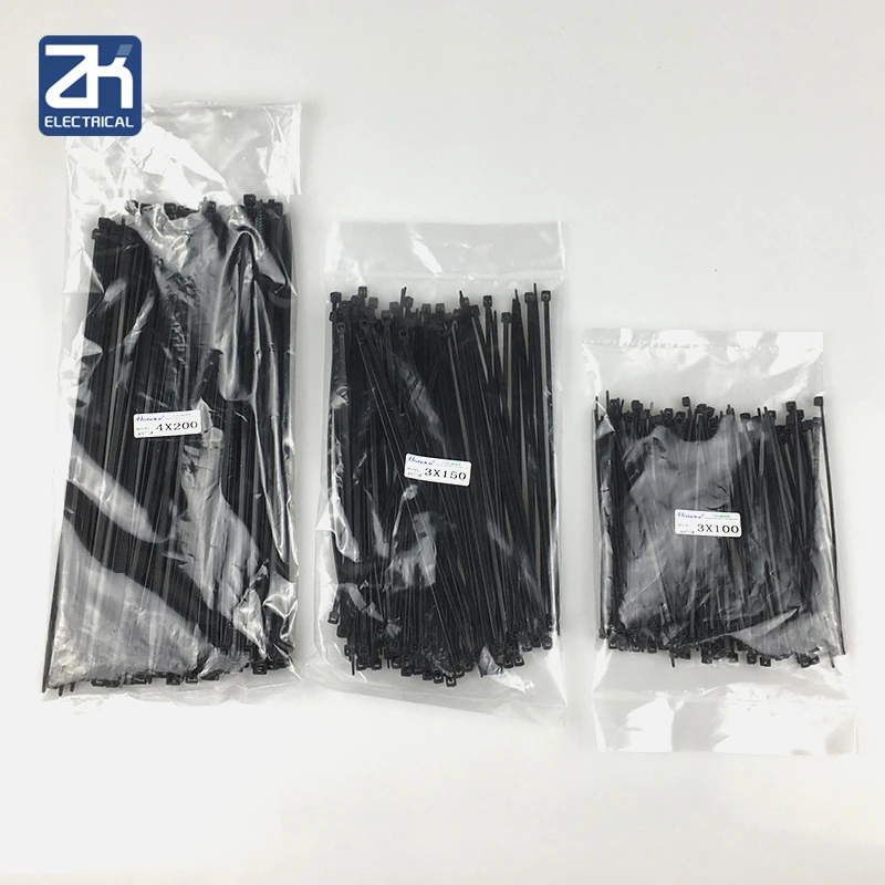 300 шт. нейлоновый кабель самоблокирующийся пластиковый провод на молнии набор