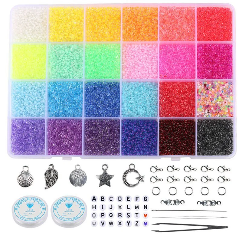 2mm Czech Glass Seed Beads For DIY Jewelry Making Small Craft Bead Set In Box Accessories Set For Bracelets 2021 Trendy Gift New
