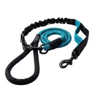 dog leash no tangle double dog walking training leash adjustable comfortable shock absorbing reflective nylon dog leash double