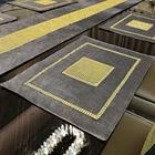 Высококачественная подстилка стразы, фланелевый Золотой Алмазный коврик для стола, теплоизоляция, нескользящая Подставка под чашу, украшение стола