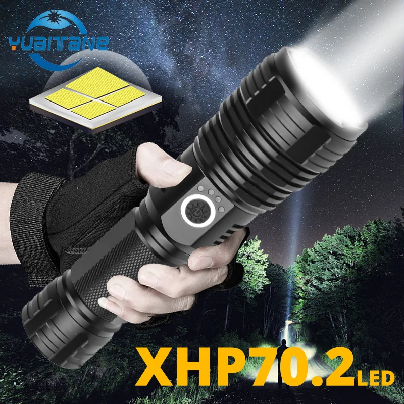Светодиодный фонарик XHP70.2 с четырёхъядерным процессором водонепроницаемый