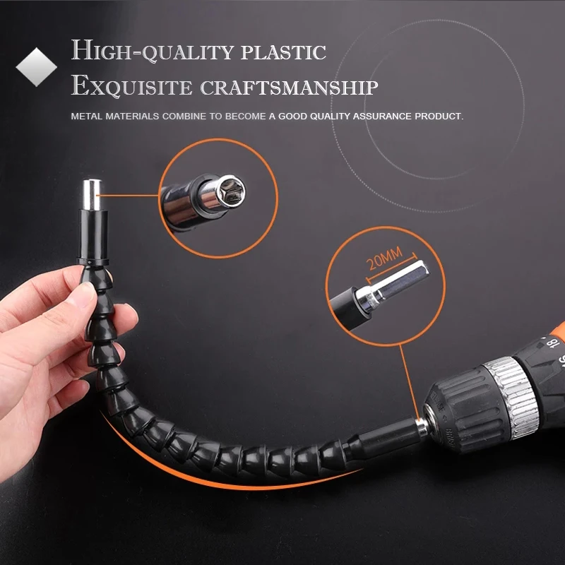 295mm Flexible Shaft Bit Extention Screwdriver Drill Holder Connect Link for Electronic High Quality | Инструменты