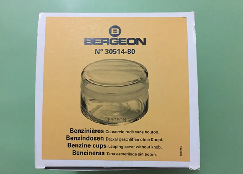 Стеклянные бензиновые чашки bergeon 30514 80 для ремонта часов притирающая крышка без