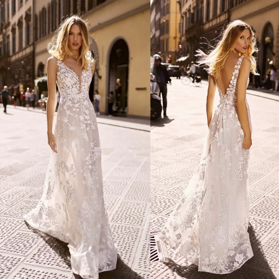 

Платья свадебные кружевные с открытой спиной, 2020