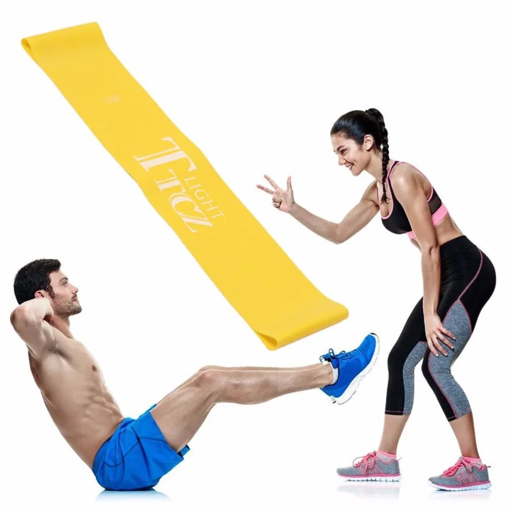 Unisex Elastis Ketegangan Yoga Resistance Band Latihan Latihan Karet Loop Band Otot Kebugaran Pelatihan Expander Alat Pelangsing