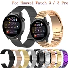 Ремешок из нержавеющей стали для Huawei Watch 3ProGT 2 Pro GT2 42 мм 46 мм, браслет для Samsung Galaxy 42 46 мм для Garmin Forerunner 245 Correa