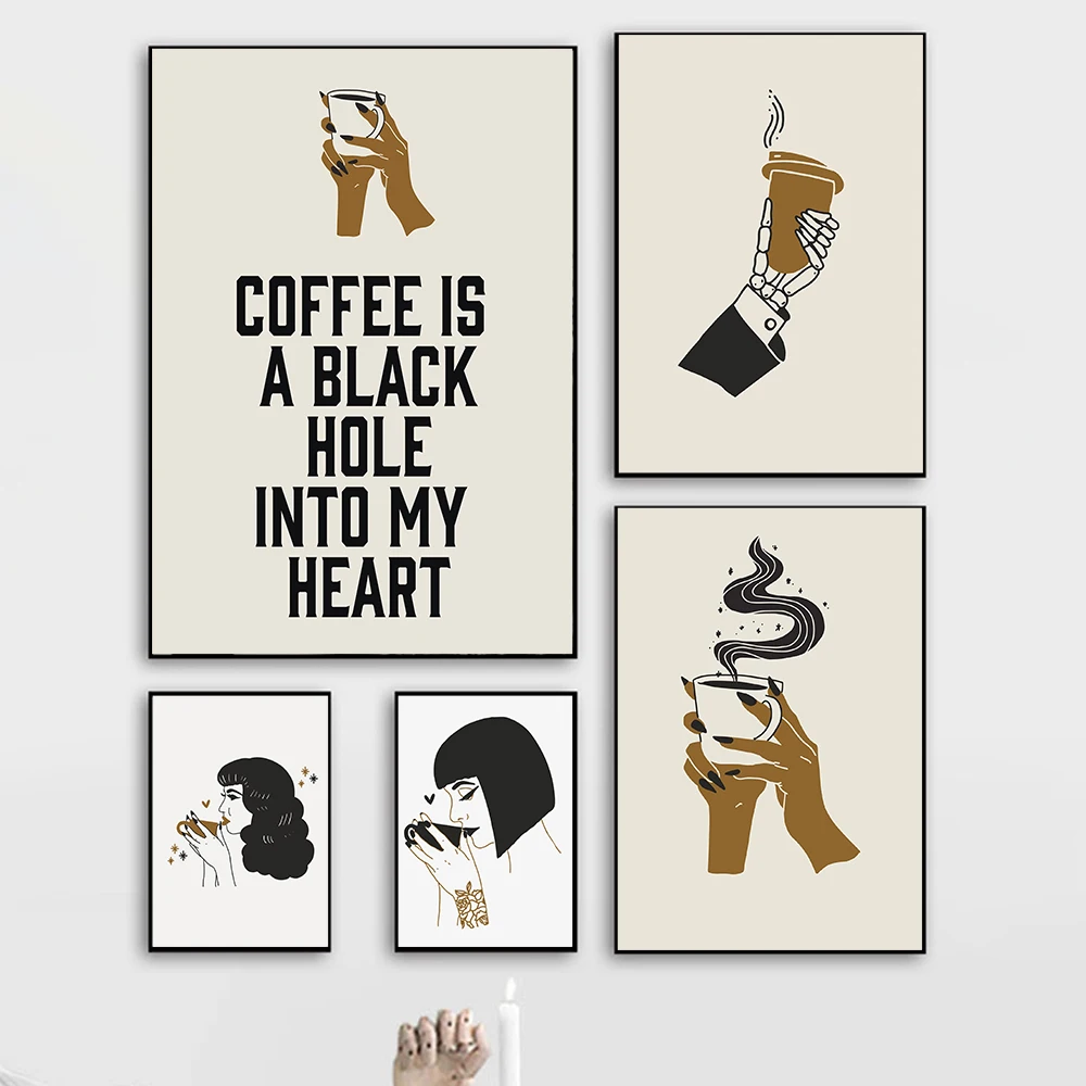 Кофейные искусственные принты подарок для влюбленных кофе Настенный декор кухни