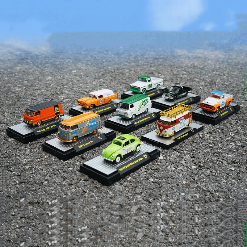 

1 64 M2 модель автомобиля VW bus Dodge Chevrolet Ford Пикап Американский мышечный автомобиль литье моделирование автомобиля коллекция моделей