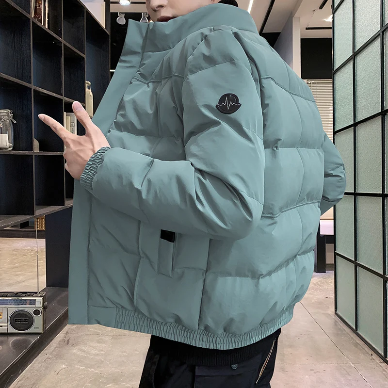 Men's Winter Short Cotton-padded Clothes 2021 New Trend Warm Coat  Feece And Thick Bread Wear Cargo Sportswear