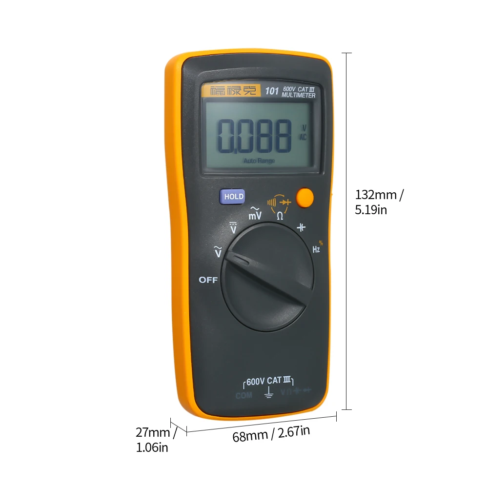 

Mini Palms-sized Multimeter Portable Digital Multimeter Handheld Voltmeter 600V 6000 Counts Voltage Meter Universal Measuring